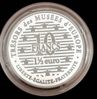 Auktion 361<br> 10 Franc (1,5 Euro) France, 1996, Silber-900-., 22,5 gr., D-33 mm