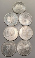 Auktion 361<br>7x frühe 10 Euro Sondermünzen BRD, 1x 2003, 5x 2004. 1x 2005