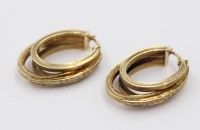 Auktion 361<br>Paar 585er GG Ohrhänger mit Brillantbesatz, 6,8gr., L-3,4cm