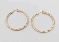 Auktion 361 / Los 1038 <br>Paar 585er GG-Creolen, 5,6gr., ca. D-4,3cm