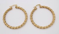 Auktion 361<br>Paar GG-Creolen, 14 ct, Sixtar gemarkt, 4,9gr., ca. D-4cm