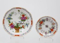 Auktion 361<br>2x div. kl. Schälchen, Meissen, Schwertermarke, Garbenmuster, je 1. Wahl, ca. D-11cm u. 8cm
