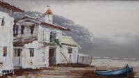 Auktion 361<br>Vazquez, südl. Landschaft, Öl/Leinwand, gerahmt, RG 26,5 x 40,5cm