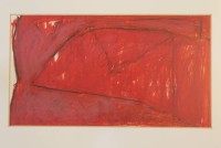 Auktion 361<br>moderne Komposition, unleserl. signiert, datiert '95, Mischtechnik, ger./Glas, RG 50,5 x 70cm