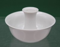 Auktion 361<br>schlichter Leuchter, Arzberg, Weißporzellan, ca. H-6cm