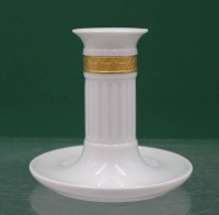 Auktion 361<br>Leuchter, Royal Copenhagen, Goldzier, Ausgabe der dän. Lanbesbank, ca. H-9cm