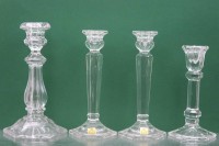 Auktion 361<br>4x Leuchter, Kristall, ca. H-22cm