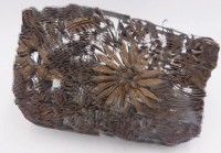 Auktion 361<br>antikes   Blaudruck-Model mit  Handgriff, ca. 19x13 cm, Altersspuren