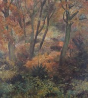 Auktion 361<br>Adalbert Perks, Bürgerpark Bremen, Öl/Leinwand, gerahmt, RG 113 x 104cn,  Sperrgut