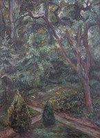 Auktion 361<br>Adalbert Perks, Bürgerpark Bremen, Öl/Leinwand, gerahmt, RG 109,5 x 84cm