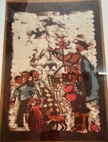 Auktion 361<br>anonymes Gemälde auf Stoff,   61x42  cm