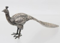 Auktion 361<br>Pfau, Silber gepr., 69,2gr., ca. H-7cm L-15,5cm