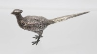 Auktion 361<br>Fasan, Silber (gepr.), 62gr., H-5,5cm L-14cm