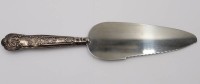 Auktion 361<br>Tortenheber/Messer, Sterling-Griff, England, L-25,3cm