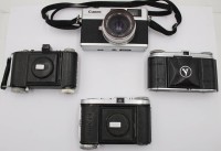 Auktion 361 / Los 16044 <br>4x div. alte Fotoaparate,  Cononet 28, Vito, Balda Rigona und Beltica, Funktionen nicht geprüft
