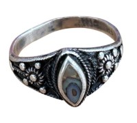 Auktion 361<br>Silberring-925- mit Perlmutt-Platte, RG 54, 2,7 gr