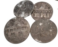 Auktion 361<br>4x Nadeln "Reichsparteitag" 1936-1937, tw. schlechte Erhaltung, ungepflegt
