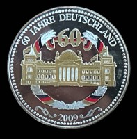Auktion 361<br>Gedenk-Gedenkmedaille, Silber, "60 Jahre Deutschland, 14,6 gr