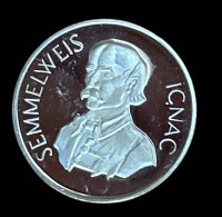 Auktion 361<br>ungar. Gedenkmedaille, Silber-925-, Ignac Semmelweiss,D-3 cm, 16,1 gr.
