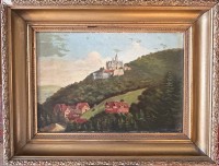Auktion 361<br>anonym "Schloss Wernigerode in Sachsen-Anhalt" Öl/Leinen, alt gerahmt, RG 35x45 cm