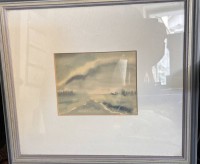 Auktion 361 / Los 4059 <br>anonyme weite Landschaft, Aquarell, ger/Glas, RG 41x45 cm