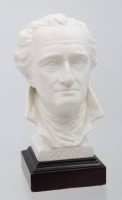 Auktion 361<br>Goethe-Büste auf Holz, Goebel, signiert Bochmann, H-23cm