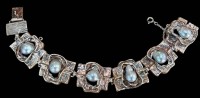 Auktion 361<br>massives Silber-Armband-835- mit Süsswasserperlen, L-19 cm, 65,4 gramm!!, Sicherheitskette,