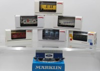 Auktion 361<br>7x div. Güterwaggons mit div. Werbeaufschriften, Märklin, H0, je OVP