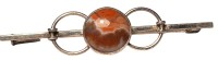 Auktion 361<br>Silbernadel-900- mit Achat, B-6,2 cm, 4,8 gr