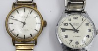 Auktion 361<br>2x div. Vintage-Armbanduhren, Diehl (Werk läuft nur kurz an ca. 2sec) und Kienzle (Werk läuft), Handaufzug, , getragene Erhaltungen, je ca. D-3,5cm