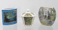 Auktion 361<br>3x Porzellan, Goebel, Artis Orbis, 2x Motive von Klimt, 1x van Gogh, ca. H-11cm bis 9,5cm