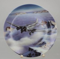 Auktion 361 / Los 7041 <br>Sammelteller, Fliegende Legenden , Junkers Ju 52 über den Alpen, D-19,5cm