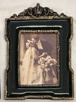 Auktion 361<br>Tisch-Fotorahmen, Holz/Messing, H-17 cm, B-14 cm