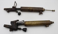 Auktion 361<br>2x Brenner, älter, je gemarkt, Alters-u. Gebrauchsspuren, ca. L-40cm