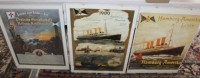 Auktion 361<br>3x Poster mit Motiven alter maritimer Plakate, je ca. BG ca. 70 x 50cm