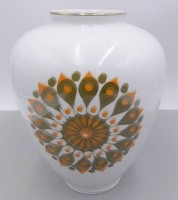 Auktion 361<br>gr. Vase  mit Blüte, 70-er Jahre, Jaeger&amp;Co, H-26 cm