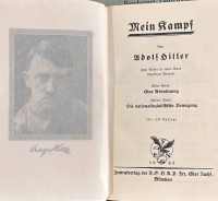 Adolf Hitler "Mein Kampf" 1935, und B. Zehnpfennig-Eine Interpretation" 2000 PP, beide Bücher ausgezeichnet erhalten