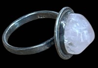 Auktion 361 / Los 1219 <br>Silberring-925- mit Rosenquartz, RG 55, 6 gr
