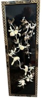 Auktion 361 / Los 15534 <br>gr. Laackbild mit Perlmutt-Einlagen, 93x30 cm