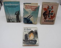 4 x diverse Bücher über Kriegsmarine im 2. WK alle um 1940 verfasst.