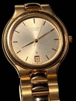 Auktion 362 / Los 2007 <br>Quartz HAU "Citizen", orig. Doublee Band, gut erhalten, nicht geprüft