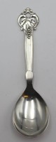 Auktion 362 / Los 11001 <br>gr. Gemüselöffel, Silbergriff, Dänemark 1950, ca. L-22cm