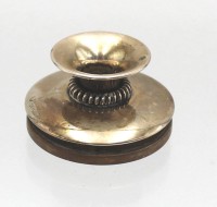 Auktion 362 / Los 11003 <br>kl. Leuchter, 830er Silber, Dänemark 1954, Silver &amp;Co, gefüllt., ca. 34,7gr., H-3cm