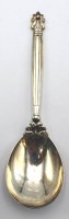 Auktion 362 / Los 11031 <br>gr. Silber-Gemüselöffel, Georg Jensen, Acorn, 95,6gr., L-22,5cm