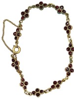 Auktion 362 / Los 1020 <br>Armkettchen mit Granate, Double, L-18 cm, 4,7 gr