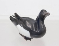 Auktion 362<br>Ente, Bing &amp; Gröndahl, polychr. Bemalung in Unterglasur, Modellnr. 1855, H-7,4cm