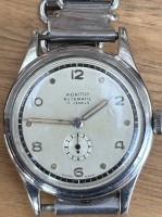 Auktion 362<br>vintage Automatic HAU "Monitor" Swiss, Werk läuft, Stahlband