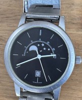 Auktion 362<br>Quartz Unisex Uhr mit Mondphase, wohl Werbeuhr für Danzas, Werk NG, Stahlband