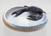 Auktion 362<br>kleine Krebsschale von Royal Copenhagen, Nr.3131, Entw. Erik Nielsen, D-16cm