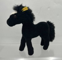 Auktion 362<br>gr. Steiff schwarzes Pony, K+F, Nr. 3780/25